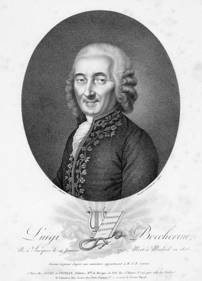 Luigi Boccherini, inciso da Bourgeois de la Richardiere, c.1806 da French School
